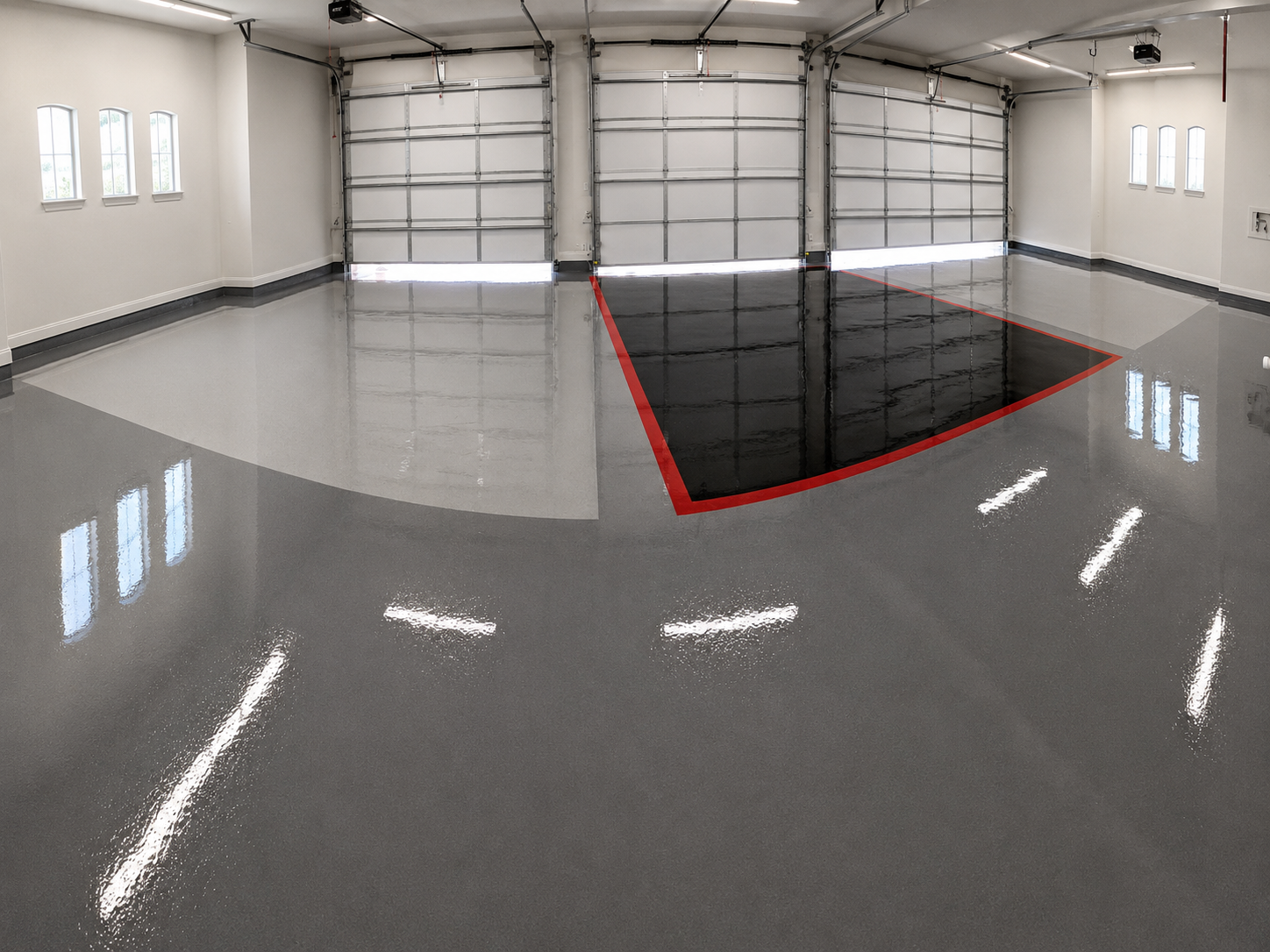 Chipped epoxy garage floor, Austin TX