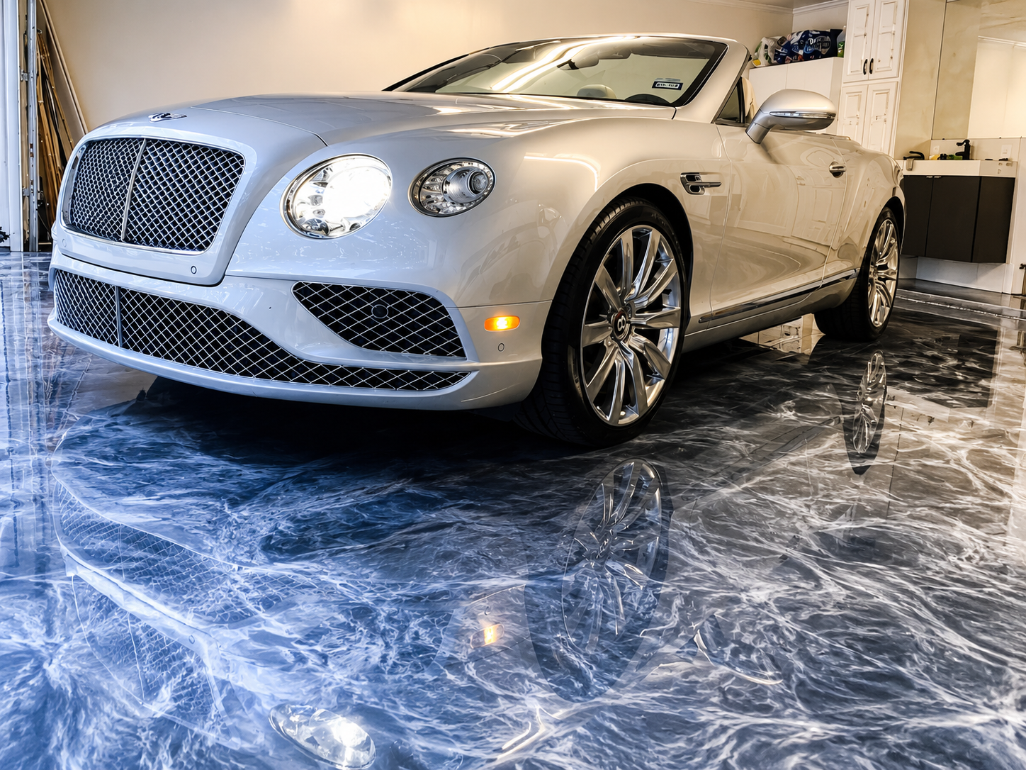 Metallic epoxy floor finish, Austin TX