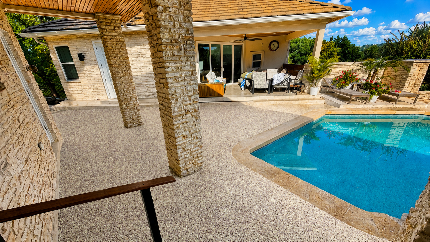 Pool deck epoxy coating Austin TX